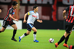 ジュビロらしいサッカーを展開できず敗戦を喫するも、キャプテンを務める上田選手は最後まで諦めない姿勢を見せた。